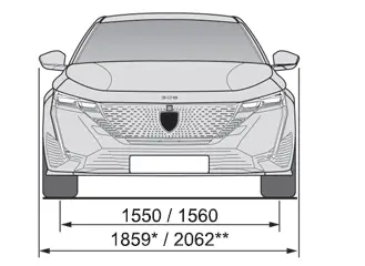 Peugeot 308: Abmessungen (mm)